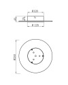 JEWEL * APLIQUE LED 12W - PINTURA ORO
